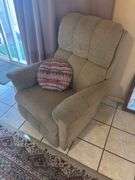 Green/tan tone La-Z-Boy recliner