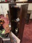 Wine rack, magazine rack, half table, wood shelf, plastic step stool and more