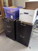 (2) 21 x 15 x 28H under desk file drawers and quantity of hanging file folders
