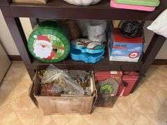 Holiday decor, wreathes, punch set, etc