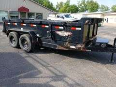 2020 H&H 6 x 16 dump trailer, 14000#, roll tarp, loading ramps. WIRE TRANSFER REQUIRED