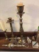 Brass and onyx items to dust