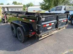 2020 H&H 6 x 16 dump trailer, 14000#, roll tarp, loading ramps. WIRE TRANSFER REQUIRED