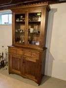 Antique walnut stepback kitchen cupboard 19D x 43L x 80H Excellent!  NO CONTENTS