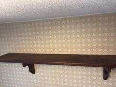 56” long x 10” deep wall shelf