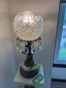 19” tall lamp with Cupid and glass prisms