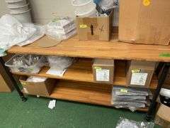 Modern industrial style shelving 72L x 26D x 36H NO CONTENTS