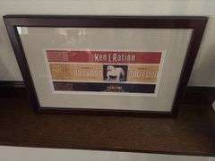 Ken-L-Ration Dog food can label framed and matted