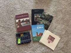 Iowa books and CR decorative towel
