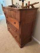Antique walnut dresser 18D x 41L x 38H NO CONTENTS