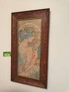 Antique 14 x 26 quartersawn oak frame
