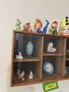 Small shadow box and knick knacks 7.5 x 14.5