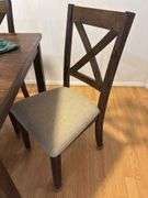 Dark wood dinette set 3’ x 4’ with four chairs