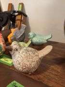 Variety of ceramic birds