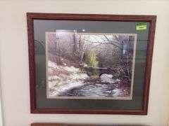 Creek and bridge print 35 x 29 by Potoscluiik