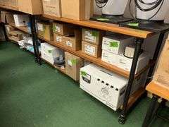 Modern industrial style shelving 72L x 26D x 36H NO CONTENTS