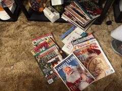 Shelf and all includes placemats, cookie jar, quilt batting, etc