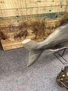 47x30 ocean scene on wood picture, whale with a broken tail and decorative divers helmet