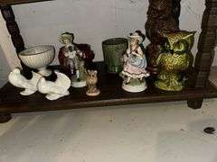 Vases, figurines, candle holders etc... 3 shelves