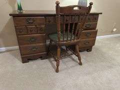 Desk and chair 24D x 54L x 30H