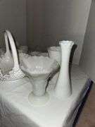 Variety of milk glass
