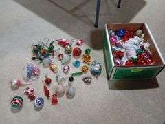 Old Christmas items, bubble lights, ornaments etc...