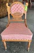 Ornate antique straight chair