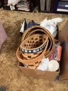 Baskets, Wilton dessert stand, photo albums, holiday napkins & cups, decor, etc
