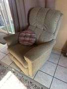 Green/tan tone La-Z-Boy recliner