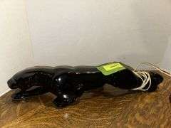 Panther TV lamp and bird table lamp
