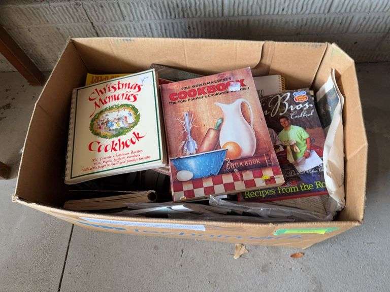 Large box of cookbooks image