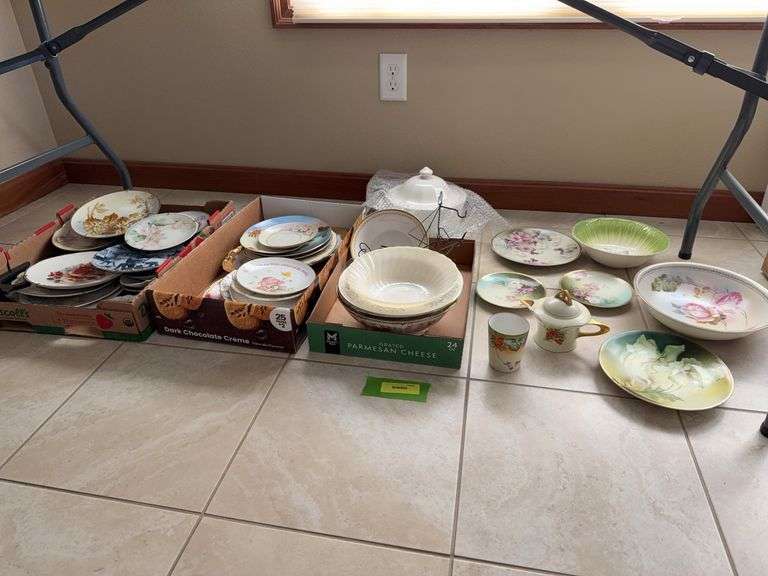 Decorator plates and nice handpainted plates/bowls image