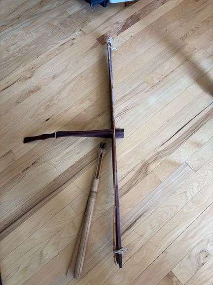 Montagnard Crossbow (possibly Vietnam era) with arrows image