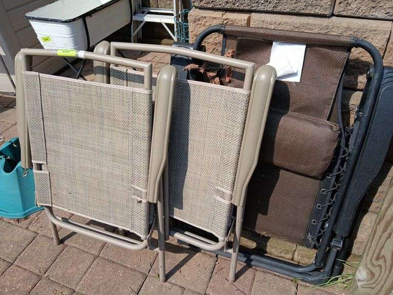 3 folding lawn chairs image