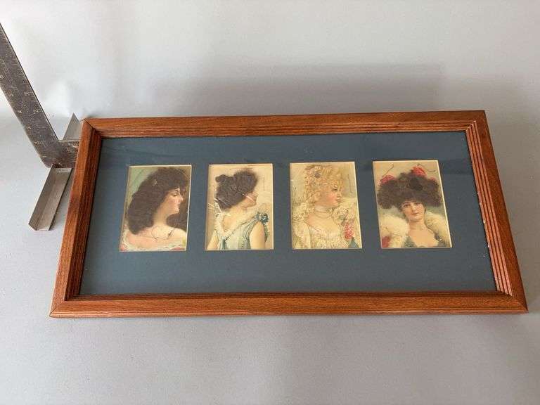 21x10 framed postcards with human hair image