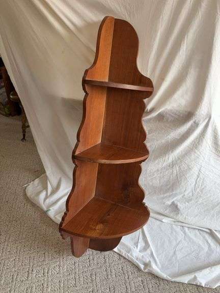 12x12x46H walnut corner shelf image