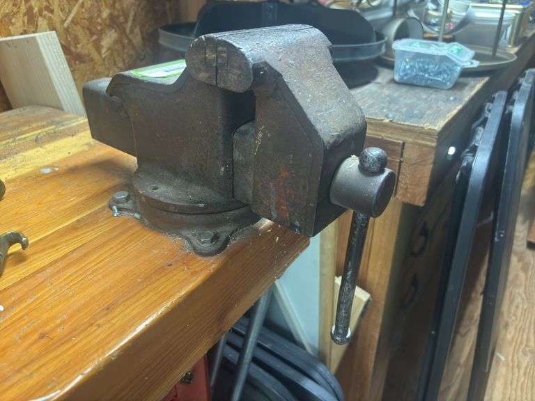 4 inch bench vise - bring tools to remove image