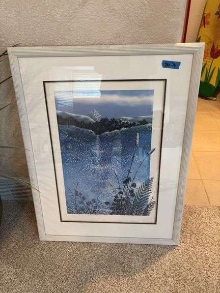 White framed art 28x36 image