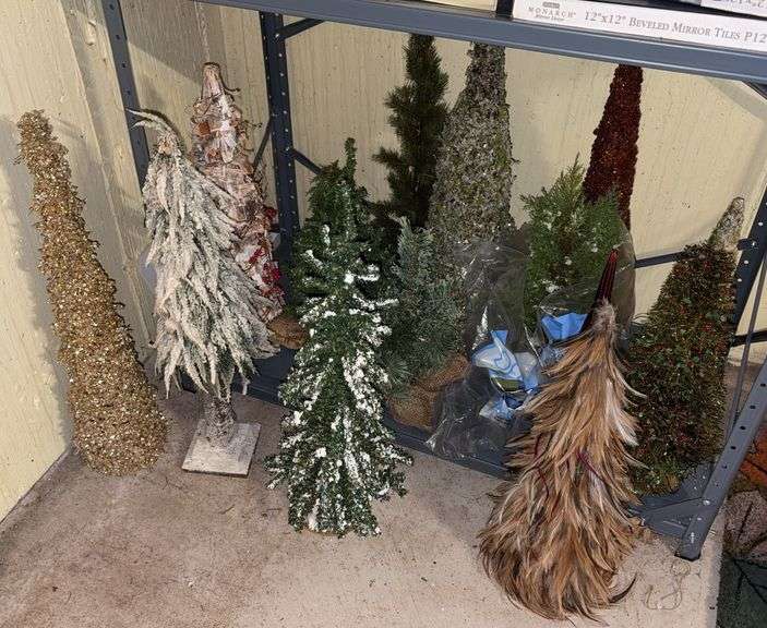 Various decorative holiday trees image
