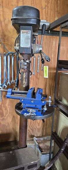 Guardian 12 speed heavy duty drill press FDM-58-I 2S and vise image