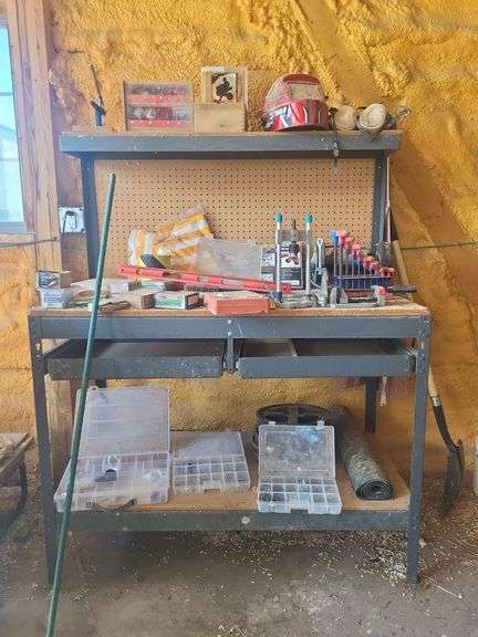Work bench 49x24x60 with all contents -bring box to pack image