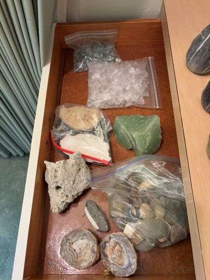 Drawer of rocks, geode, fossils, etc Drawer “A” image