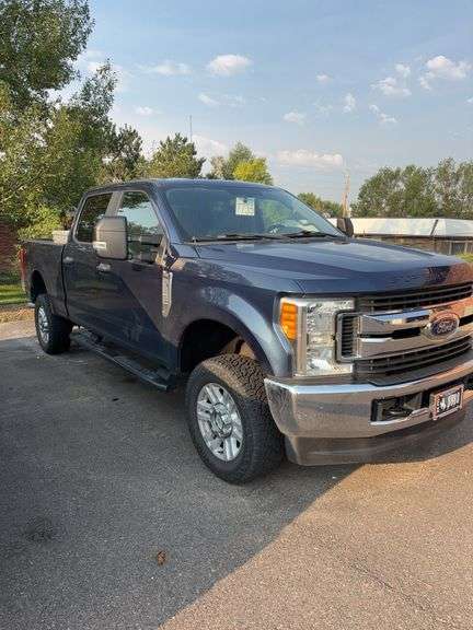 2017 Ford F250 super duty-Gas fuel 4x4, 4 doors, VIN #1FT7W2B64HEC47014, mileage 102,187, engine is blown per Ford dealership-so it does not run.  You will need to tow this item. Tool box in bed will be removed and not included. Work box in back seat area will stay.  Was told it has only been driven by 2 individuals.   This item has a WY title and will require a Wire transfer, cash or certified funds for payment. To preview contact Marty 307-421-2666 image