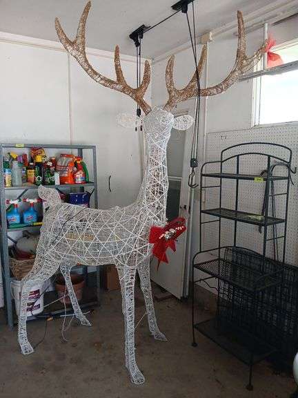 8.5' lighted reindeer, not tested image