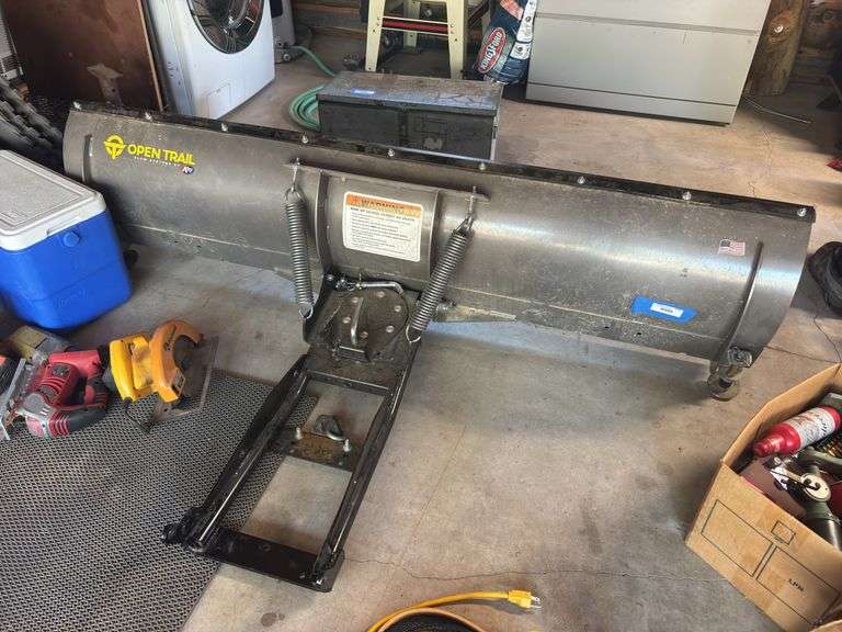 Open trail four wheeler or ATV plow 6 foot wide with bumpers - paid over $800 lookes like new image