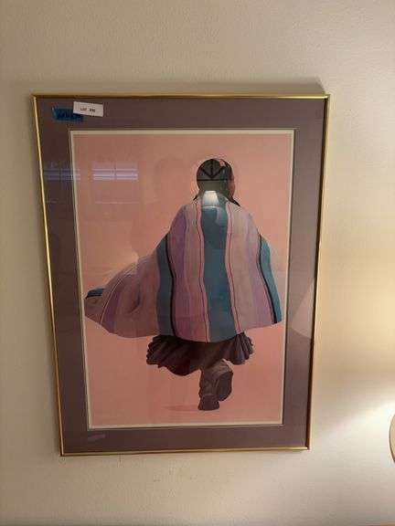 Framed Southwestern art 26 1/2 x 36 image