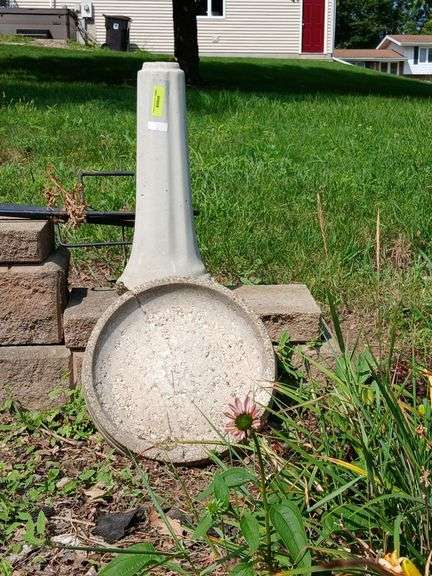 Concrete bird bath image