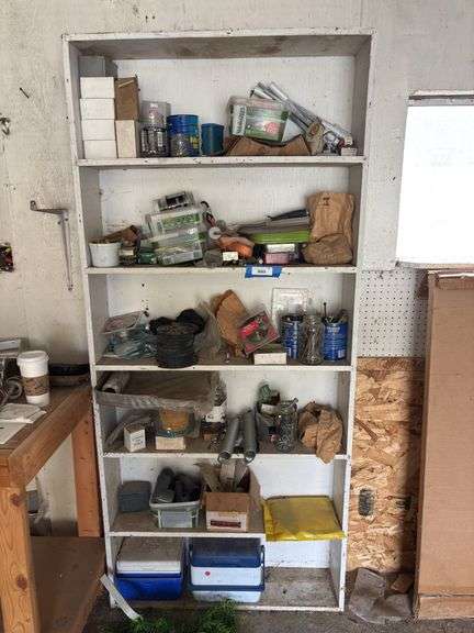 Miscellaneous hardware and shop miscellaneous on shelving unit image