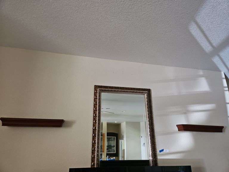 Mirror, 31 x 44, and Two matching Wall display shelfs image