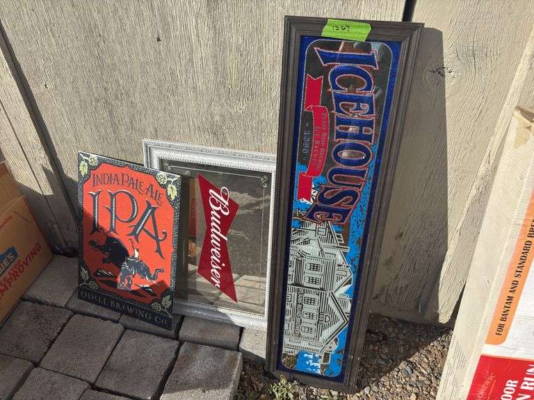 Three beer signs image